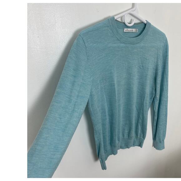 Women Peter Millar Crown Soft Crew wool cashmere silk pullover golf sweater L - Picture 2 of 4